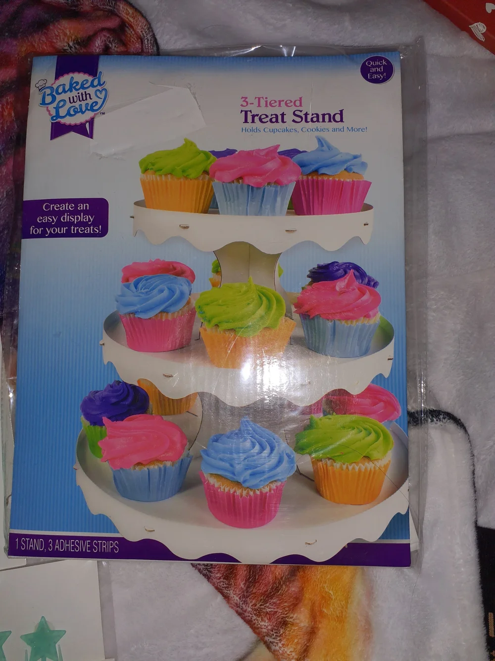 Pink and Aqua Party Baking Set - 3-Tier Treat Stand & Accessories